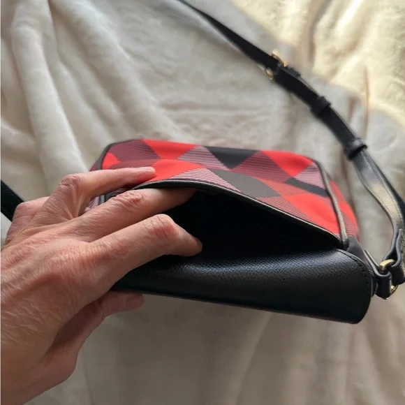Vera Bradley Red and Black Plaid Crossbody Bag - Picture 3 of 7